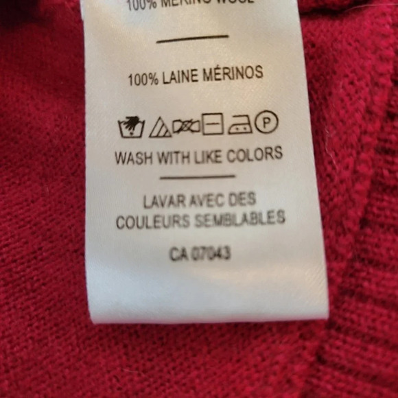 Women's Red Crew Neck Sweater - Picture 2 of 9